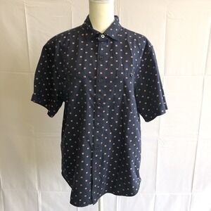 New Tommy Bahama shirt Men's Size M Red White & Beachy Ocean Deep